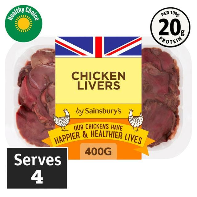 Sainsbury's British Fresh Chicken Livers 400g - gallery image 1