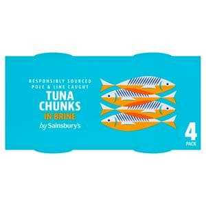Sainsbury's Tuna Chunks in Brine 4x145g