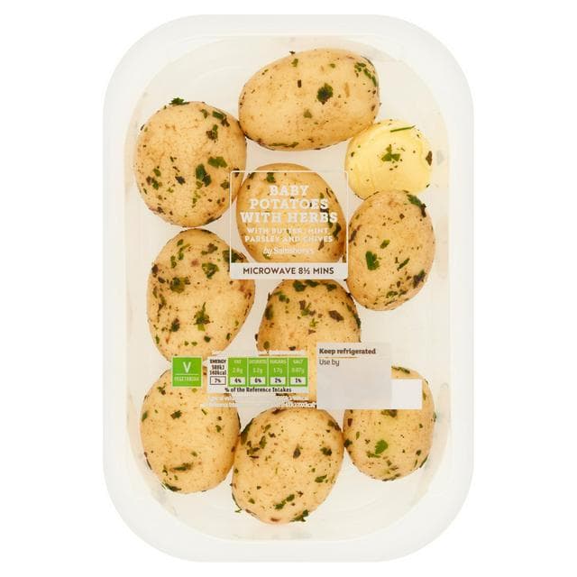 Sainsbury's Baby Potatoes with Herbs & Butter 385g - gallery image 1