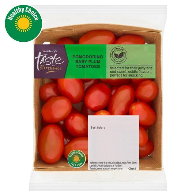 Sainsbury's Pomodorino Baby Plum Tomatoes, Taste the Difference 250g - gallery image 1