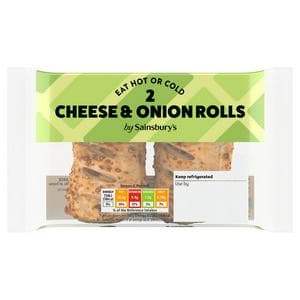 Sainsbury's Cheese & Onion Rolls x2 120g