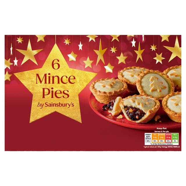 Sainsbury's 6 x Mince Pies 320g - gallery image 1