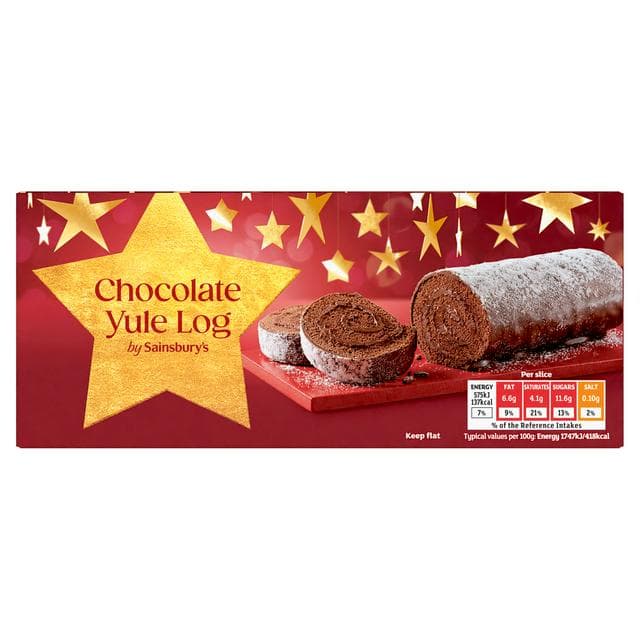 Sainsbury's 240g Chocolate Yule Log Cake - gallery image 1