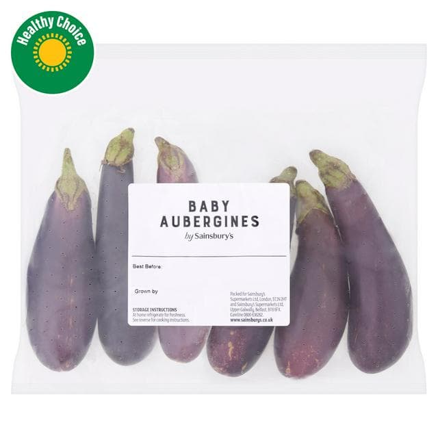 Sainsbury's Baby Aubergines 200g - gallery image 1