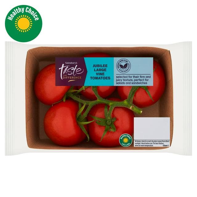 Sainsbury's Jubilee Large Vine Tomatoes, Taste the Difference 450g - gallery image 1