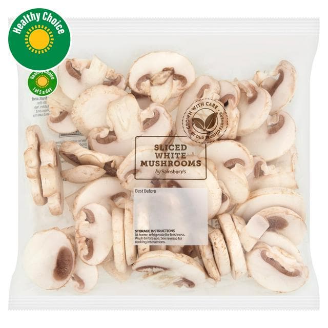 Sainsbury's Sliced White Mushrooms 250g - gallery image 1