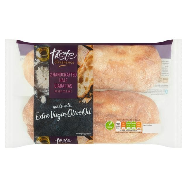 Sainsbury's Half Ciabatta, Taste the Difference x2 - gallery image 1