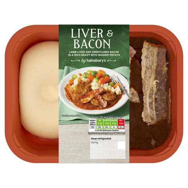 Sainsbury's Liver & Bacon With Mash 400g (Serves 1) - gallery image 1