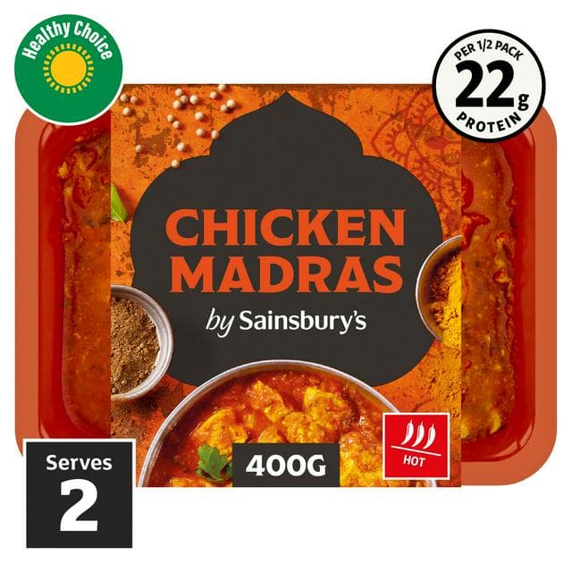 Sainsbury's Indian Chicken Madras Ready Meal Main For 2 400g - gallery image 1