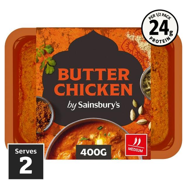 Sainsbury's Indian Butter Chicken Ready Meal Main For 2 400g - gallery image 1