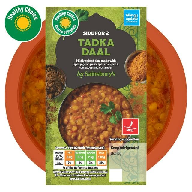Sainsbury's Indian Tadka Daal Ready Meal Side For 2 300g - gallery image 1