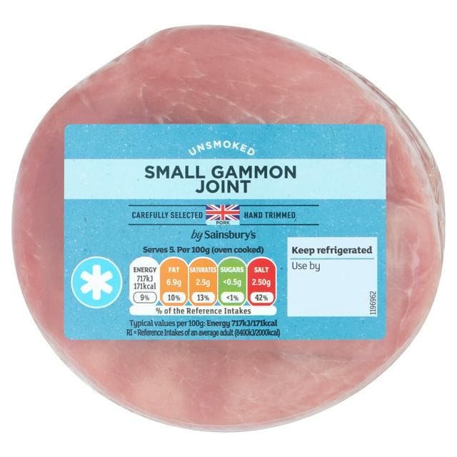 Sainsbury's Small Unsmoked British Gammon Joint 750g - gallery image 1