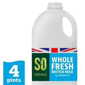 Sainsbury's Whole British Milk, SO Organic 2.272L