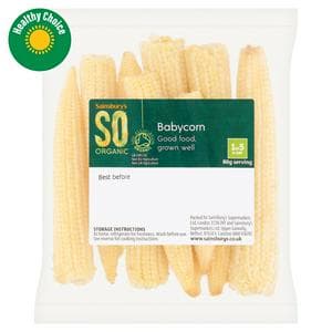 Sainsbury's Baby Corn, SO Organic 125g