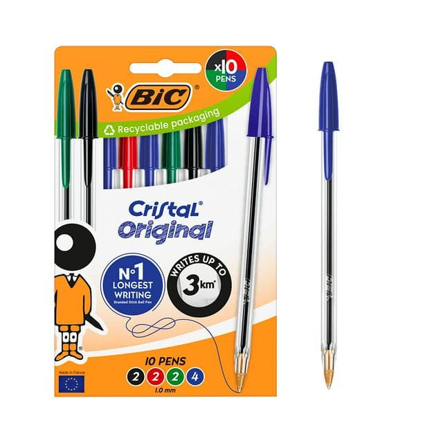 Bic Cristal Assorted Ballpoint Pens x10 - gallery image 1