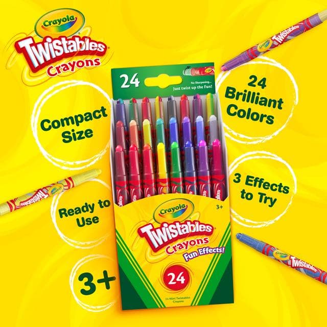 Crayola Pack of 24 Fun Effects Twistable Crayons - gallery image 2