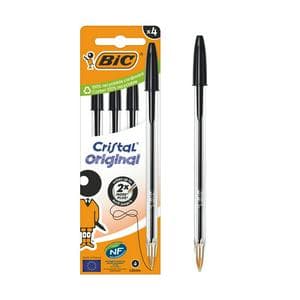 BIC Cristal Black Ballpoint 4 Pack
