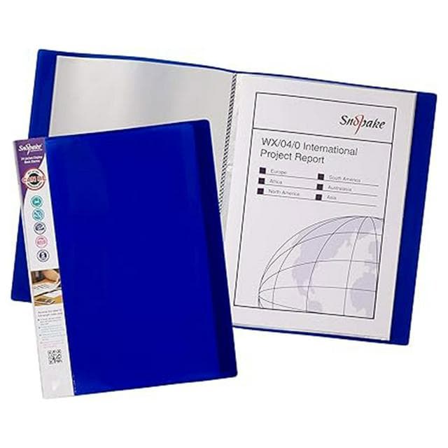 Snopake A4 Electra Display Book 24 Pockets - Blue - gallery image 1