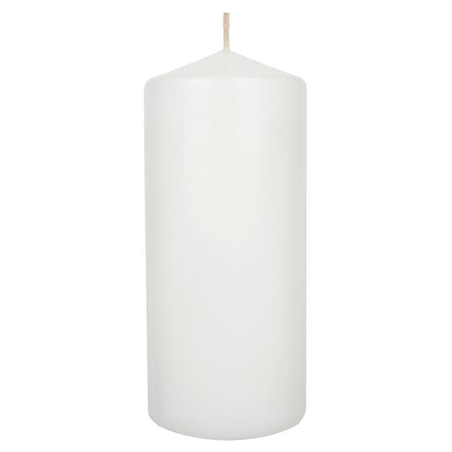Habitat Small Pillar Unscented Candle - White - gallery image 1
