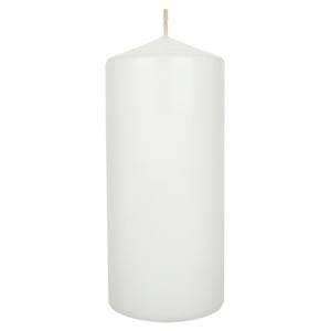 Habitat Small Pillar Unscented Candle - White