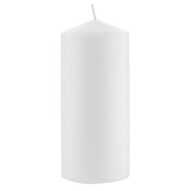 Habitat Medium Pillar Unscented Candle - White - gallery image 1