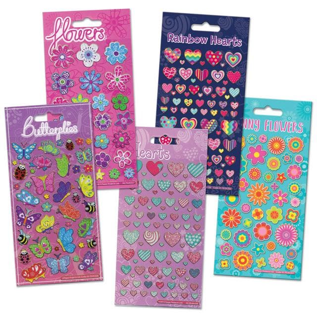 Paper Projects Hearts, Butteflies & Flowers Stickers Assortment - gallery image 1