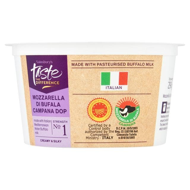 Sainsbury's Buffalo Mozzarella, Taste the Difference 125g - gallery image 1