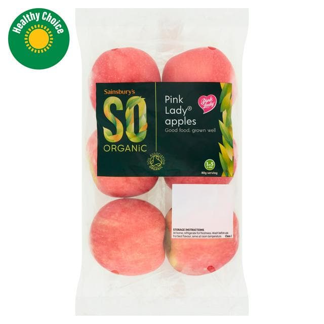 Sainsbury's Pink Lady Apples, SO Organic x6 - gallery image 1