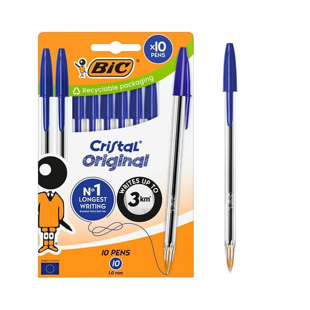 BIC Cristal Blue Ballpoint 10 Pack - gallery image 1