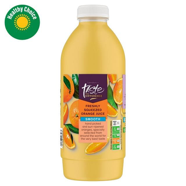 Sainsbury's Freshly Squeezed Smooth Orange Juice, Taste the Difference 1L - gallery image 1