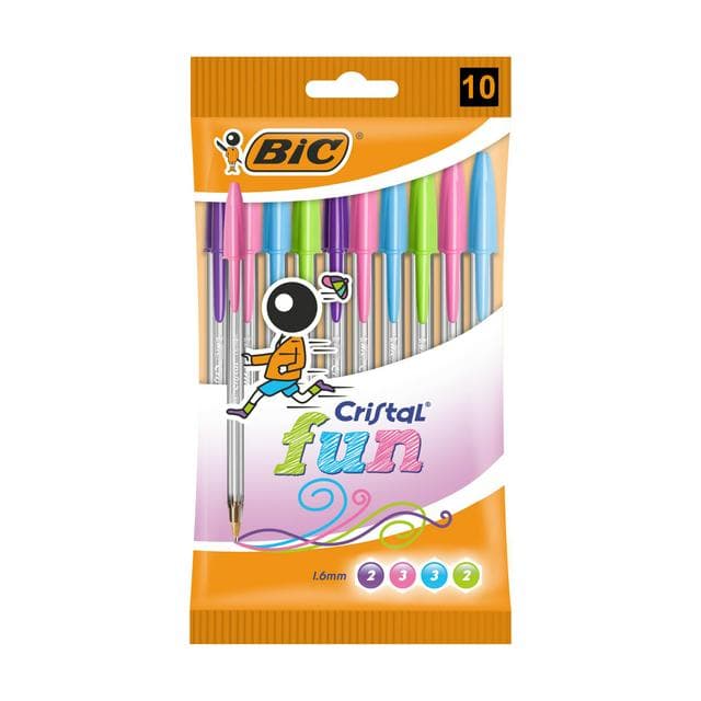 Bic Cristal Fashion Colours Pens x10 - gallery image 1