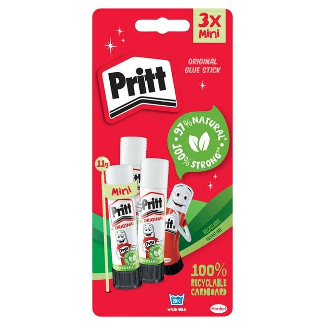 Pritt Glue Stick Value Pack - 11G  X 3 - gallery image 1