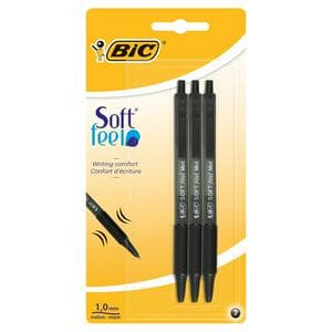Bic Softfeel Grip Black 3Pk