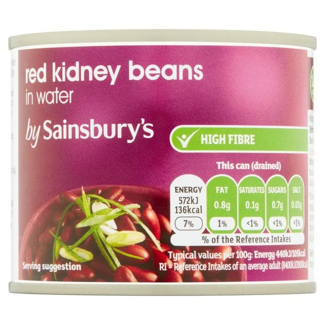 Sainsbury's Red Kidney Beans in Water 215g (130g*) - gallery image 1