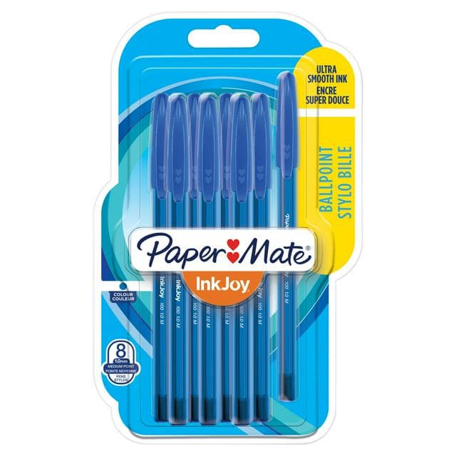 Paper Mate Inkjoy 100 Blue 8pk - gallery image 1