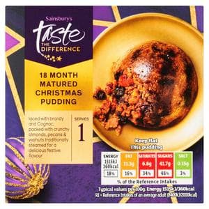 Sainsbury's 100g 18 Month Matured Christmas Pudding, Taste the Difference