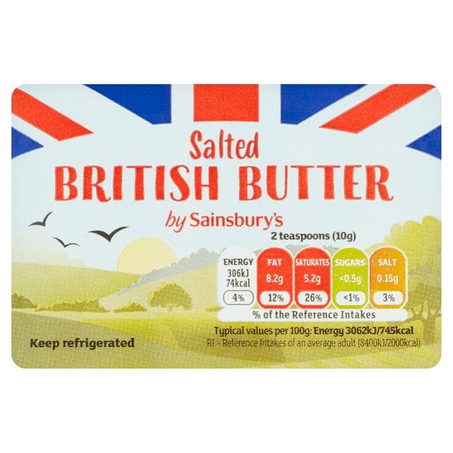 Sainsbury's British Butter, Salted 250g - gallery image 1