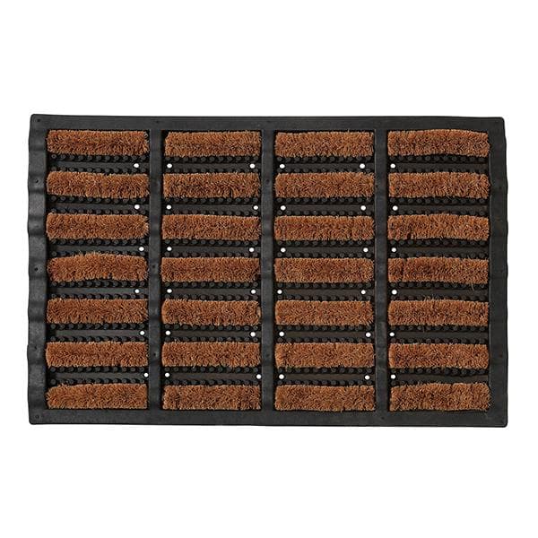 Sainsbury's Home Bootscraper Black & Brown Short Pile Doormat - gallery image 1
