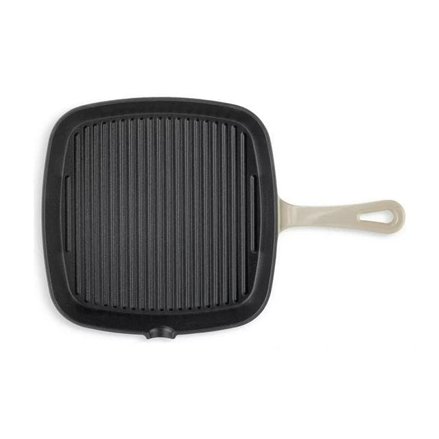 Habitat 23cm Cast Iron Griddle Pan - Cream - gallery image 5