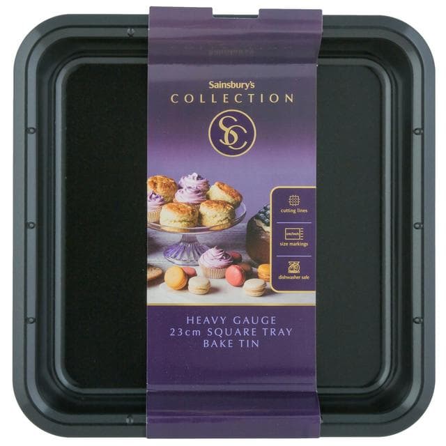 Sainsbury's Home Square Tray Bake Tin - Black - gallery image 1