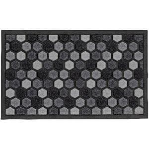 Sainsbury's Home Scrape & Sorb Grey Short Pile Doormat - 75x45cm