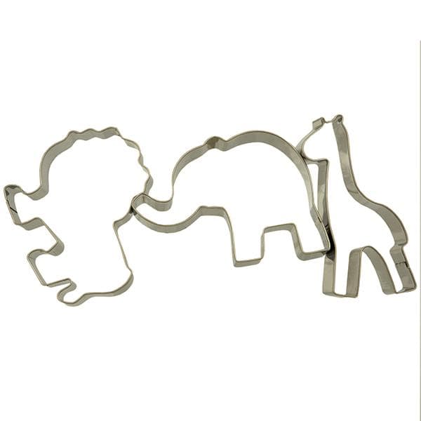 Sainsburys Home 3 Piece Zoo Animals Cookie Cutters - gallery image 1