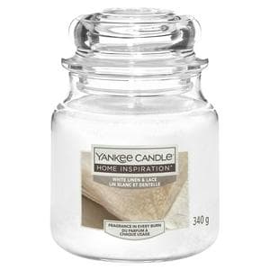 Yankee Home Inspiration Medium Jar Candle - White Linen & Lace