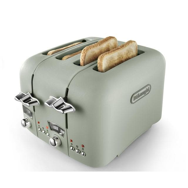 De'Longhi CTO4.GR Argento Flora 4 Slice Toaster - Green - gallery image 3