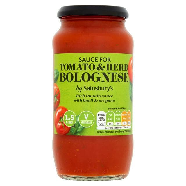 Sainsbury's Tomato & Herb Bolognese Pasta Sauce 500g - gallery image 1