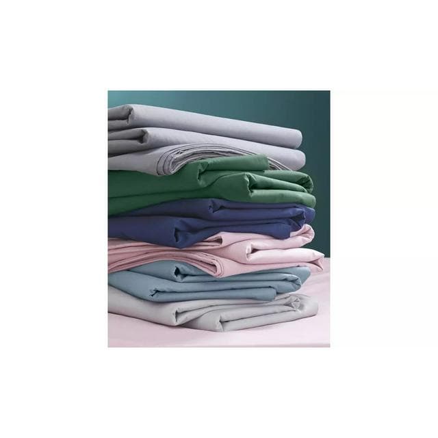 Habitat Cotton Rich 180TC Plain Fitted Sheet - Blush - gallery image 4