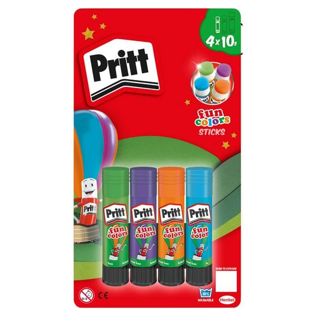 Pritt Pack of 4 Fun Coloured Glue - gallery image 1