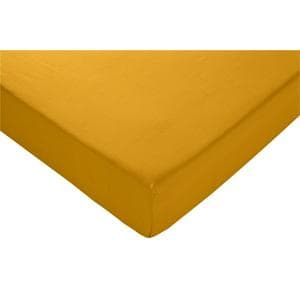 Habitat Cotton Rich 180TC Plain Fitted Sheet - Mustard - Single