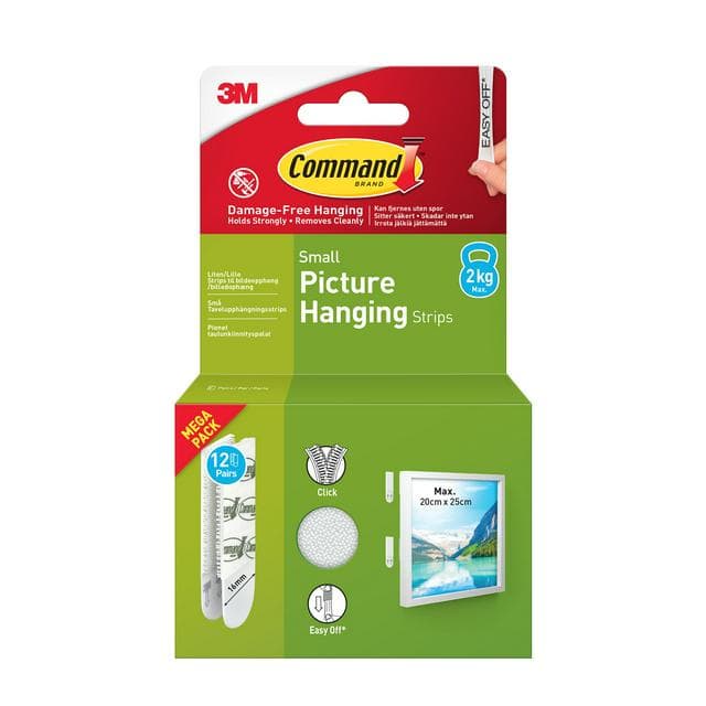 Command Pack of 12 Small Picture Hanging Strips Value Pack - gallery image 1