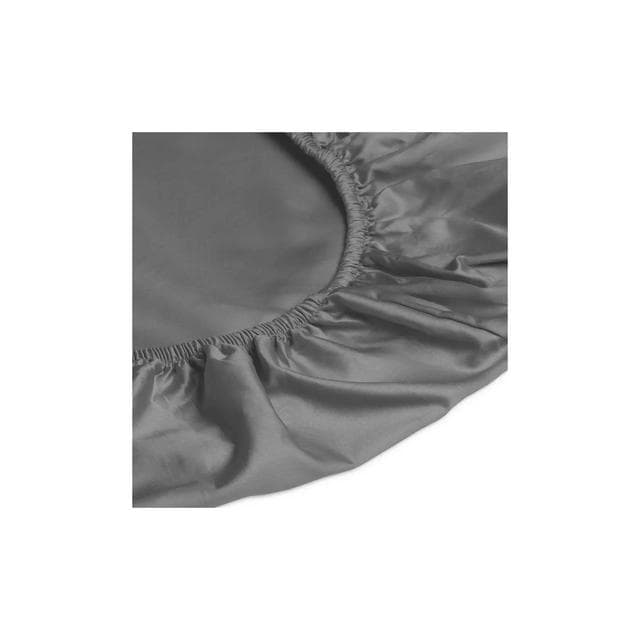 Habitat Egyptian Cotton 400TC Fitted Sheet - Slate Grey - gallery image 4